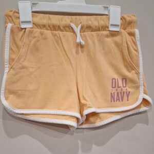 Girls 10/12 Old Navy Orange Athletic Shorts with White Trim